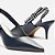 Arezzo Scarpin Azul Couro Salto Baixo Slingback Laço - Imagem 2