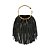 Schutz Bolsa Virgo Fringes Couro Preta - Imagem 1