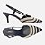 Arezzo Scarpin Azul Couro Salto Baixo Slingback Bicolor - Imagem 2
