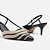 Arezzo Scarpin Azul Couro Salto Baixo Slingback Bicolor - Imagem 3