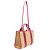 Arezzo Bolsa Tote Rosa Palha Lulu Grande Brizza - Imagem 3