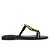 Schutz Sandalia Rasteira Slide Couro Metal Preta - Imagem 1