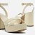 Arezzo Sandália Off-White Salto Meia Pata Bloco - Imagem 2