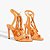 Schutz & Amm Sandalia Salto Alto Lace Couro Laranja - Imagem 4
