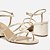 Arezzo Sandália Metalizada Dourada Salto Bloco - Imagem 2