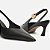 Arezzo Scarpin Preto Couro Salto Kitten Metal - Imagem 3