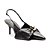 Arezzo Scarpin Preto Couro Slingback Laço Metal - Imagem 1