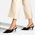 Arezzo Scarpin Preto Couro Slingback Laço Metal - Imagem 2