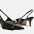 Arezzo Scarpin Preto Couro Slingback Laço Metal - Imagem 3