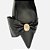 Arezzo Scarpin Preto Couro Slingback Laço Metal - Imagem 4