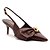 Arezzo Scarpin Couro SlingBack Laço Metal Vinho - Imagem 1