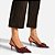 Arezzo Scarpin Couro Slingback Laço Metal Vinho - Imagem 2
