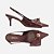 Arezzo Scarpin Couro Slingback Laço Metal Vinho - Imagem 3