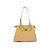 Schutz Bolsa Tote Flare Couro Verniz Nude - Imagem 1