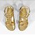 Schutz Papete Boho Couro Dourada - Imagem 3