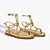 Schutz Papete Boho Couro Dourada - Imagem 4