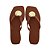Arezzo Chinelo de Dedo Marrom Square Tiras Largas - Imagem 1