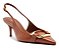 Arezzo Scarpin Slingback Salto Médio Detalhe Metal Marrom - Imagem 1