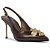 Schutz Scarpin Slingback Salto Flora Couro Marrom - Imagem 1