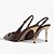 Schutz Scarpin Slingback Salto Flora Couro Marrom - Imagem 4