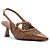Arezzo Scarpin Marrom Salto Fino Slingback Tressê - Imagem 1