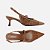 Arezzo Scarpin Marrom Salto Fino Slingback Tressê - Imagem 2