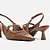 Arezzo Scarpin Marrom Salto Fino Slingback Tressê - Imagem 3