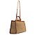 Arezzo Bolsa Shopping Marrom Couro Palha Isla Grande - Imagem 3
