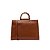 Arezzo Bolsa Shopping Marrom Couro Palha Isla Grande - Imagem 4