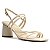 Arezzo Sandália Off-White Couro Salto Bloco Redondo - Imagem 1