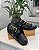 Schutz Papete Couro Preto Fivela Dourada - Imagem 2