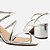 Arezzo Sandália Prata Salto Bloco Tira Curva - Imagem 3