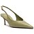 Arezzo Scarpin Verde Couro Salto Kitten Slingback - Imagem 1