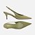 Arezzo Scarpin Verde Couro Salto Kitten Slingback - Imagem 3
