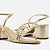 Arezzo Sandália Dourada Salto Bloco Tira Curva - Imagem 2
