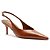 Arezzo Scarpin Marrom Couro Salto Kitten Slingback - Imagem 1