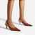 Arezzo Scarpin Marrom Couro Salto Kitten Slingback - Imagem 2