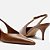 Arezzo Scarpin Marrom Couro Salto Kitten Slingback - Imagem 3