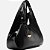 Arezzo Bolsa Hobo Preta Grande Bag Charm Tressê - Imagem 3