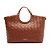 Arezzo Bolsa Grande Tresse Sintetica Marrom - Imagem 1