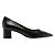 Arezzo Scarpin Preto Couro Salto Baixo Bloco City - Imagem 1