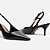 Arezzo Scarpin Preto Couro Slingback Metal Heritage - Imagem 3