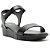 Arezzo Sandália Preta Couro Flatform Comfort - Imagem 1