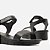 Arezzo Sandália Preta Couro Flatform Comfort - Imagem 2