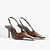 Schutz Slingback Biqueira de Metal Couro Marrom - Imagem 2