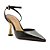 Arezzo Scarpin Preto Couro Salto Geométrico Slingback - Imagem 1