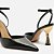 Arezzo Scarpin Preto Couro Salto Geométrico Slingback - Imagem 4