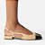Arezzo Sapatilha Marrom Couro Bico Redondo Slingback Cap Toe Preto - Imagem 2