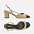 Arezzo Scarpin Marrom Couro Salto Bloco Slingback Cap Toe Preto - Imagem 3