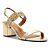 Arezzo Sandalia Salto Medio Dourado - Imagem 1